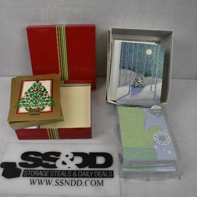 Large Lot Holiday Greeting Cards (3 Designs) with Envelopes