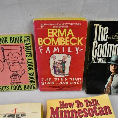 5 Humor Books: Peanuts Cook Book -to- How to Talk Minnesotan