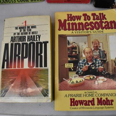 5 Humor Books: Peanuts Cook Book -to- How to Talk Minnesotan