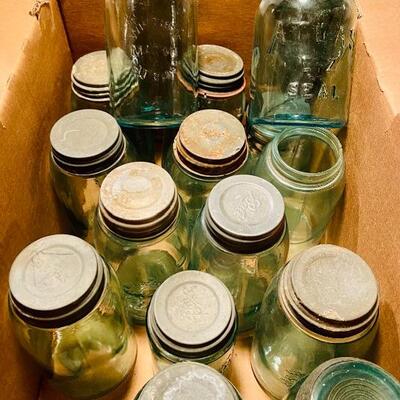 Lot 278: Vintage Atlas and Whitney Mason jars
