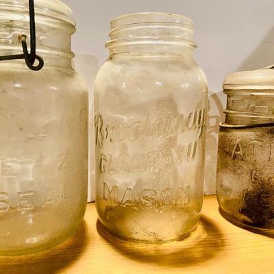 Lot 279: Vintage Mason jars 