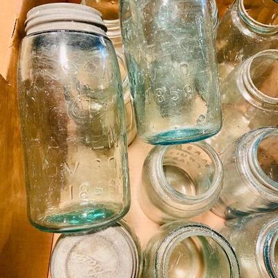 Lot 281: Vintage mason jars 
