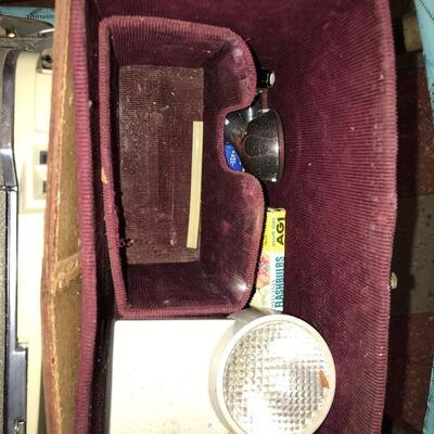 Lot 248B:  Vintage clock, clock radios and Cameras