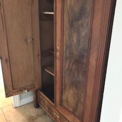 Antique Wood Armoire- SKU F7