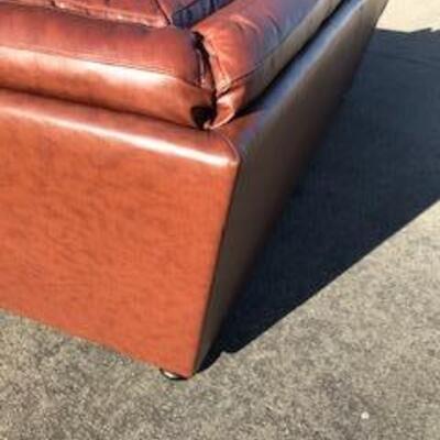 Dark Brown Leather Sectional - SKU F10