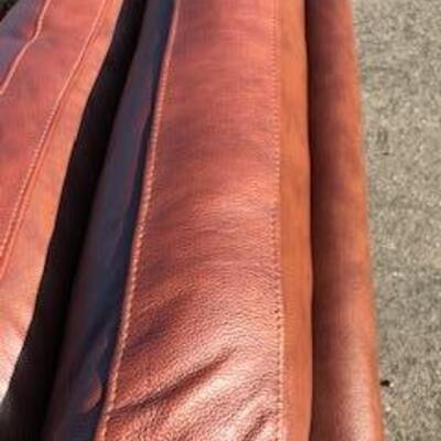 Dark Brown Leather Sectional - SKU F10