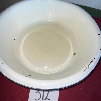 Lot 312 - Vintage Enamelware Bowl