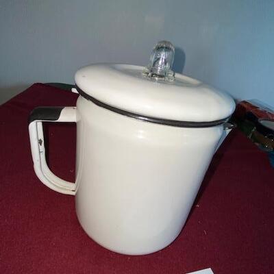 Lot 313 - Vintage Enamelware Coffee Pot