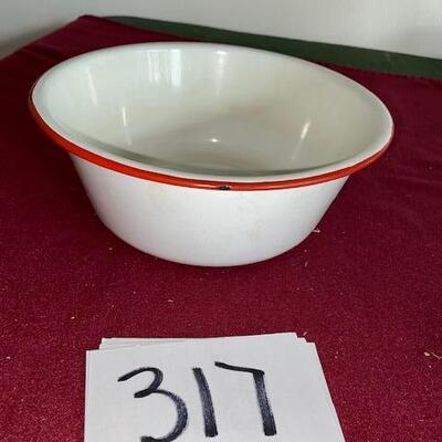 Lot 317 - Vintage Enamelware Bowl