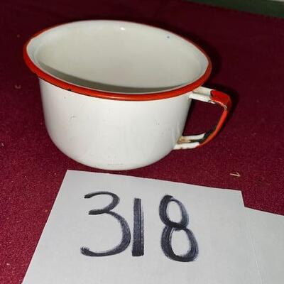 Lot 318 -Vintage Enamelware Mug