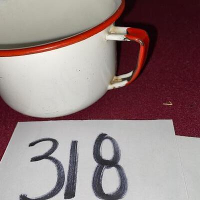 Lot 318 -Vintage Enamelware Mug