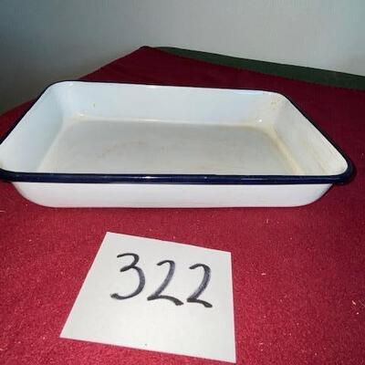 Lot 322 - VIntage Enamelware Pan