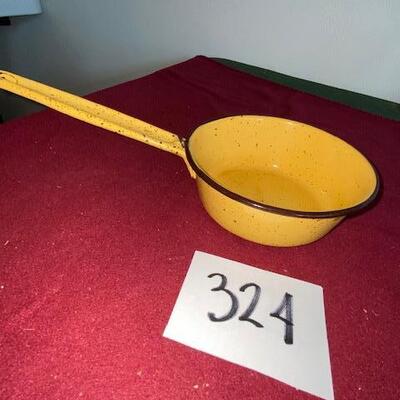 Lot 324 - Vintage Graniteware Ladel