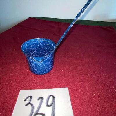Lot 329 - Vintage Graniteware Ladel