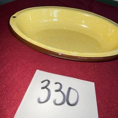 Lot 330- Vintage Enamelware Bowl