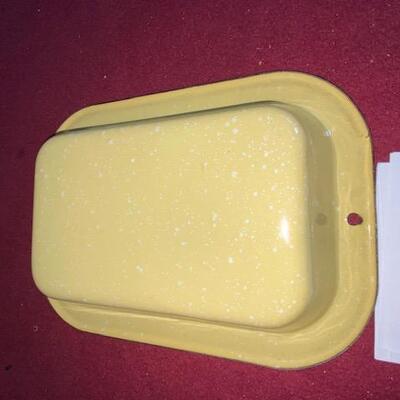 Lot 331- Vintage Enamelware Pan