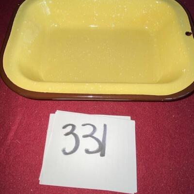 Lot 331- Vintage Enamelware Pan