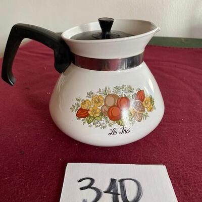 Lot 340 - Vintage Corningware Spice of Life Pattern Coffee Pot