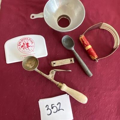Lot 352- Vintage Kitchen Items