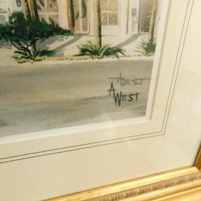 Framed Art Print Charleston Downtown by A. West 37