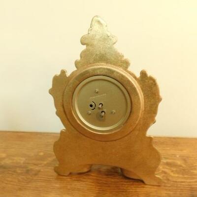 Vintage West German Metal Case Wind Up Mantle Clock 12