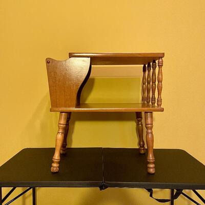 Vintage End Table with Magazine Rack