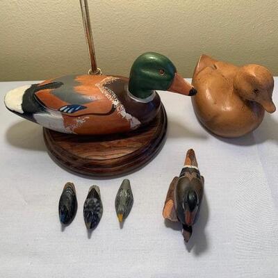 Assorted Decorative Ducks and Duck Lamp