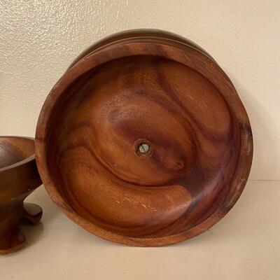 Unique Solid Wood Rotating Bowl