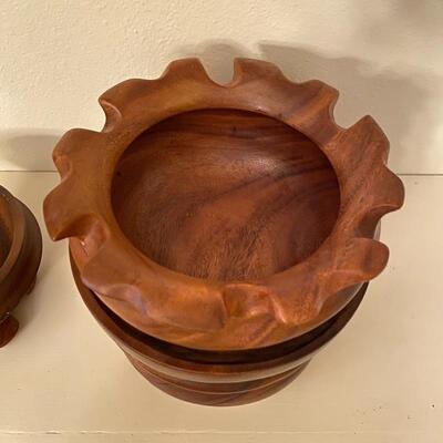 Unique Solid Wood Rotating Bowl