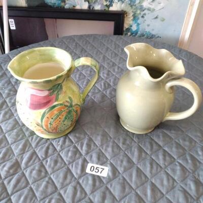 Lot 057  2 Drink Pitchers