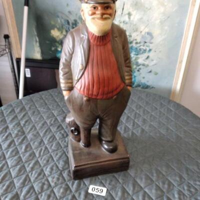 Lot 059  Fisherman Statue