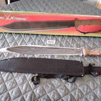 Lot 060  25" Machete with sheath  *NEW in Box *