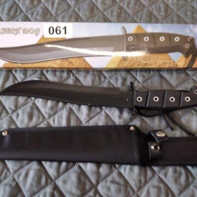Lot 061  15" Fixed Blade Knife  *NEW*