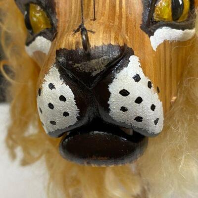 Folk Art Articulated Wood Lion Marionette String Puppet YD#020-1220-00061