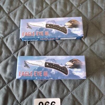 Lot 066  (2) 5" Closed Lock Back Knife