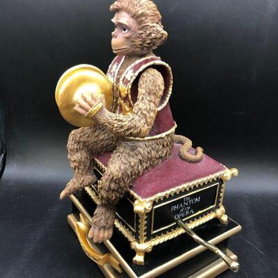 Phantom of the Opera Wind Up Music Box Monkey with Cymbals