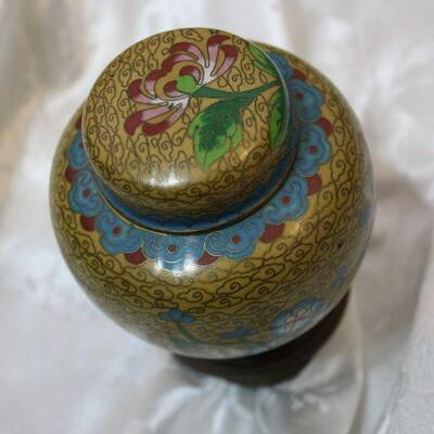 Cloisonne Ginger Jar 