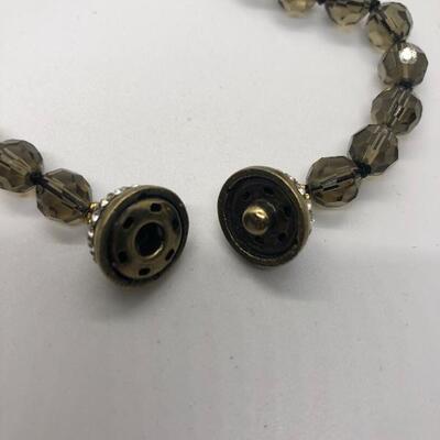 Heidi Daus Art Deco Statement Y Necklace Swarovski Crystal Gold Tone YD#020-1220-05000