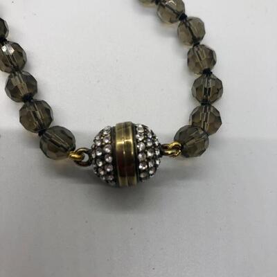 Heidi Daus Art Deco Statement Y Necklace Swarovski Crystal Gold Tone YD#020-1220-05000