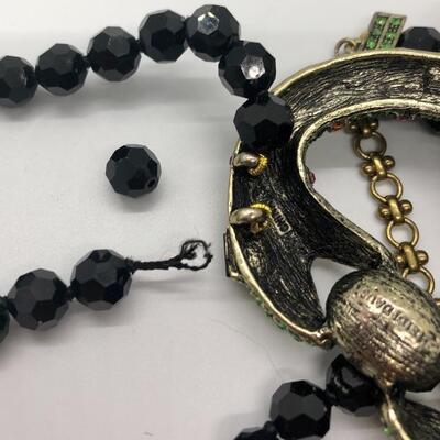 Heidi Daus Swarovski Rhinestone Snake Statement Necklace *Needs Repair** YD#020-1220-05004