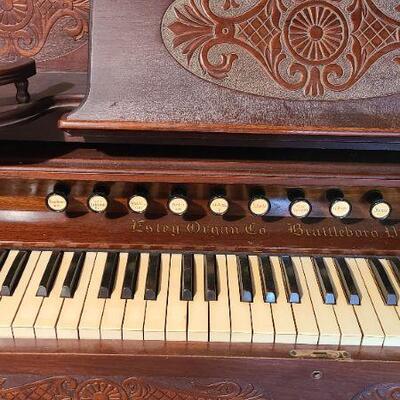 Lot 241: Estey Organ Co. Antique Victorian Pump organ
