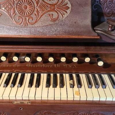 Lot 241: Estey Organ Co. Antique Victorian Pump organ