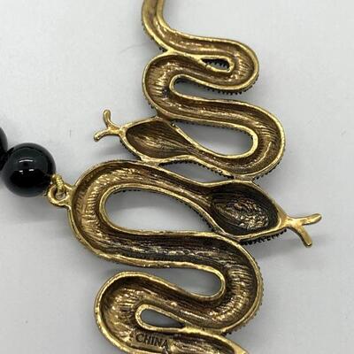 Heidi Daus Swarovski Snakes Beaded Statement Necklace YD#020-1220-05008