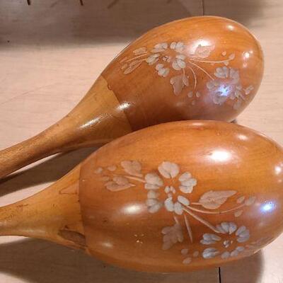 Lot 246B:  Antique Bamboo Umbrella, Seed Box and More