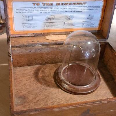 Lot 246B:  Antique Bamboo Umbrella, Seed Box and More