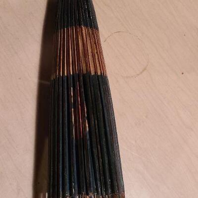 Lot 246B:  Antique Bamboo Umbrella, Seed Box and More