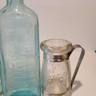 Lot 247: Antique Bottles/Jars  (Union Fruit Jar, Hazel Atlas, Hoods, Fairfax Dairy and more)