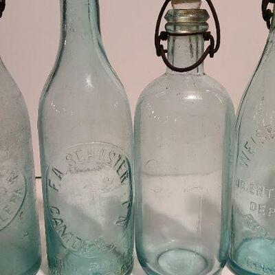 Lot 244: Antique Soda Bottles (Concordville, PA; Weiserbrod & Hess, Griffith, Schuster)
