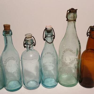 Lot 244: Antique Soda Bottles (Concordville, PA; Weiserbrod & Hess, Griffith, Schuster)