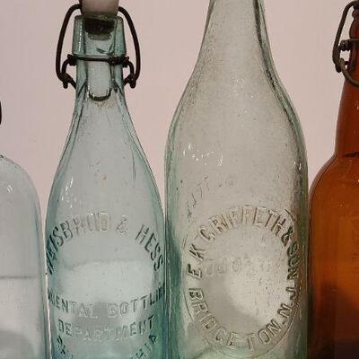 Lot 244: Antique Soda Bottles (Concordville, PA; Weiserbrod & Hess, Griffith, Schuster)